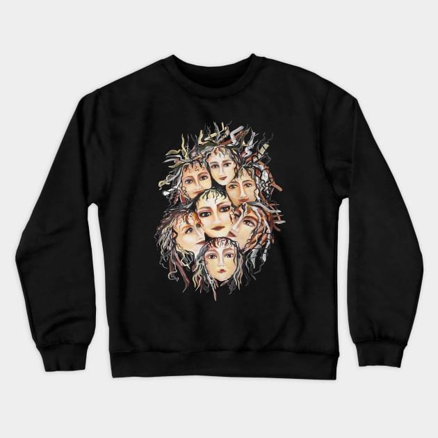 Party Girls Together We Are Strong Crewneck Sweatshirt by Nisuris Art